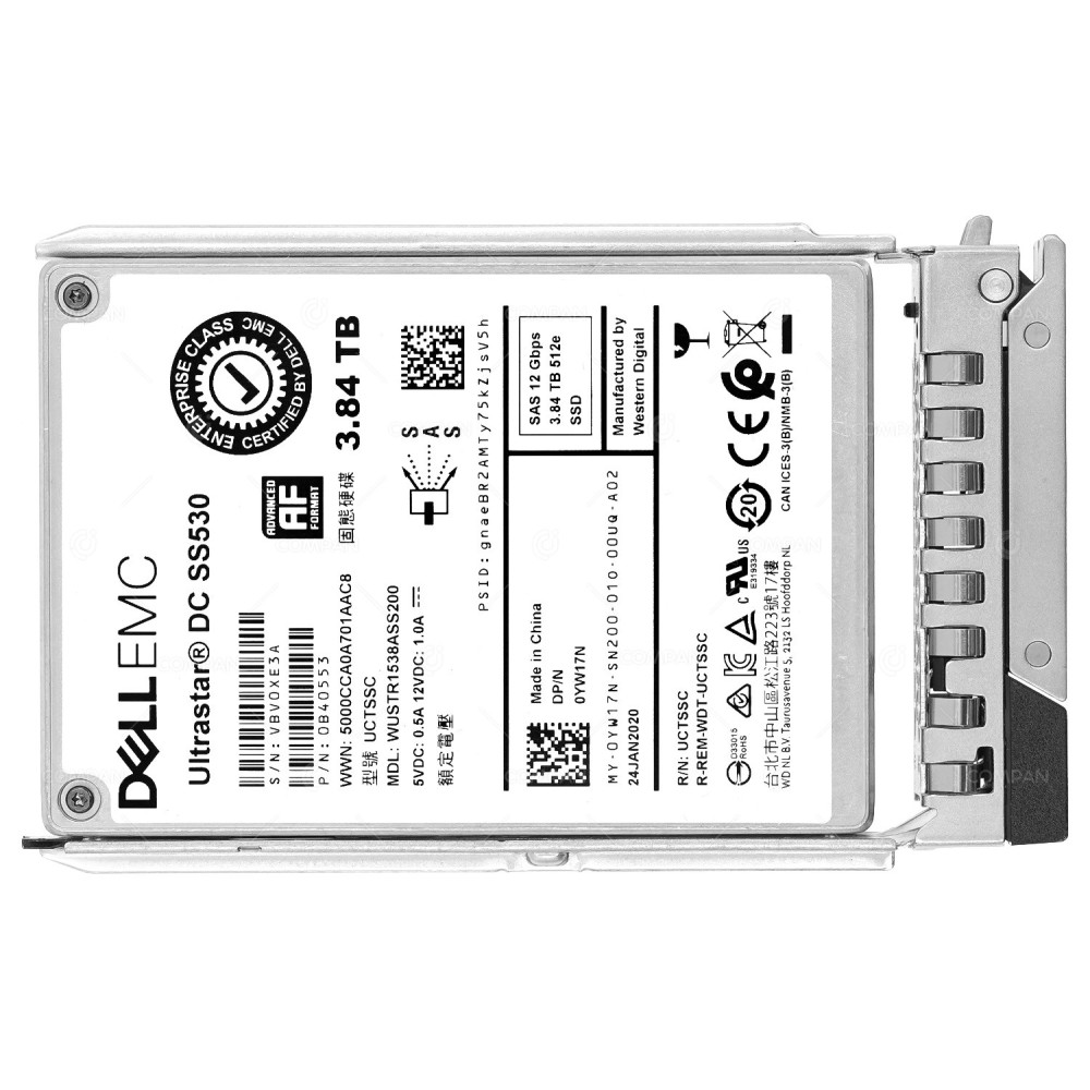 YW17N G14  DELL SSD 3.84TB SAS 12G 2.5" SFF FOR DELL POWEREDGE G14